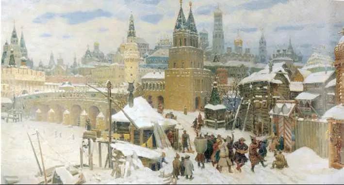 А М Васнецов Всехсвятский каменный мост Конец 17 в 1901 г - фото 155