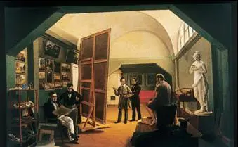 К А Зеленцов Интерьер мастерской художника П В Басина 1833 г - фото 180