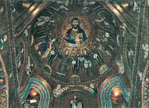 Христос Пантократор и ангелы Мозаика купола Палатинской капеллы 12 в - фото 195