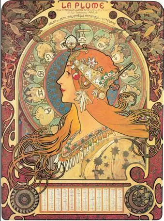 А Муха Знаки зодиака Календарь для журнала La Plume 1897 г А Муха - фото 169