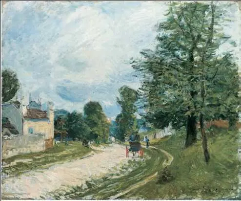 А Сислей Поворот дороги 1873 г А Сислей Машина в Марли 1873 г - фото 139