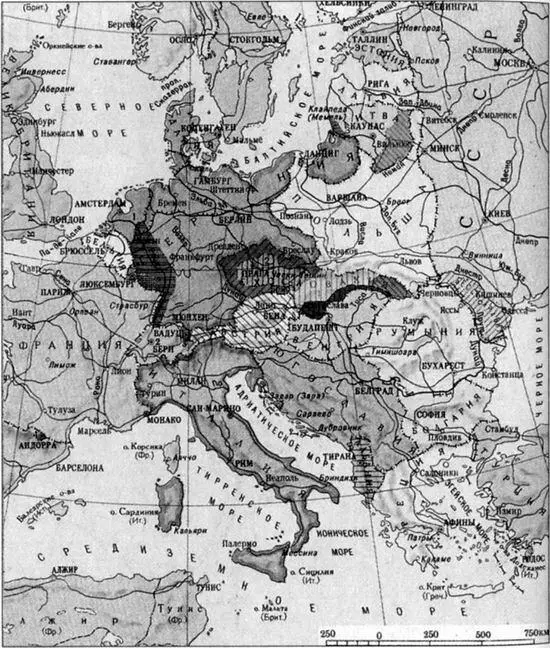 Карта Европы между мировыми войнами Карта Европы на 22 июня 1941 года - фото 39