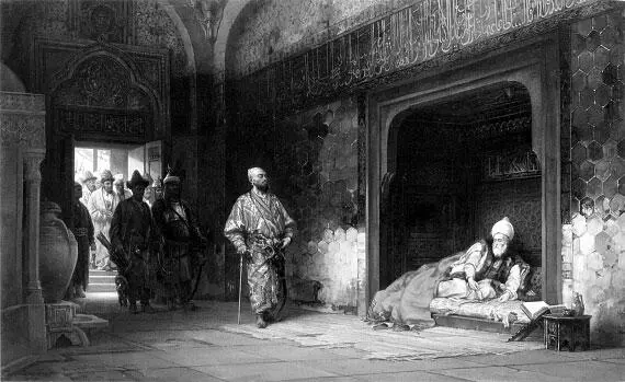 Султан Баязид в плену у Тимура Тамерлана Худ Станислав Хлебовский 1878 г - фото 47