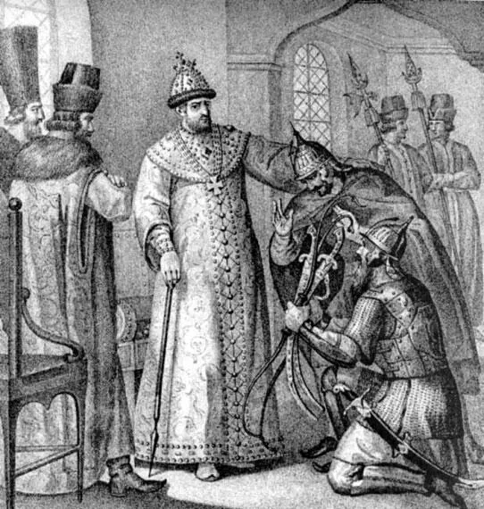 Царю Ивану IV вручают трофеи взятые у ДевлетГирея князем Воротынским после - фото 76