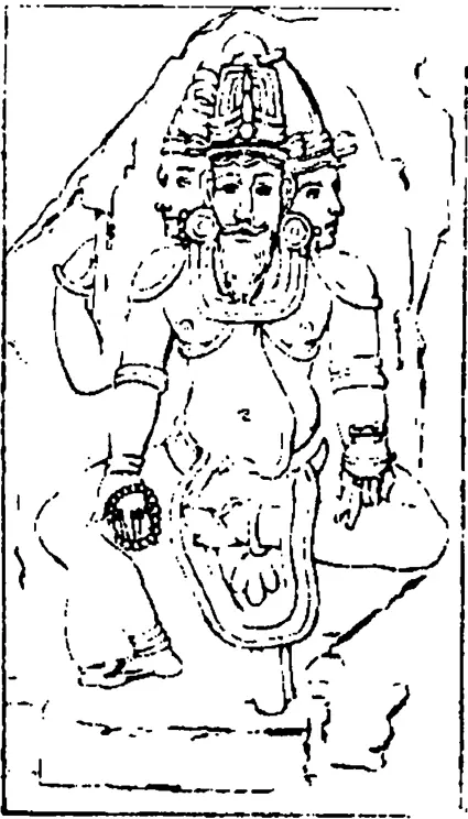 Рисунок Бога единого в трех лицах из книги Е More Hindu Panteon - фото 40
