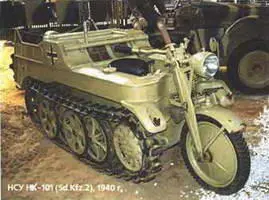 НСУ НК101 SdKfz2 1943 г В центре лонжеронной рамы помещался - фото 673