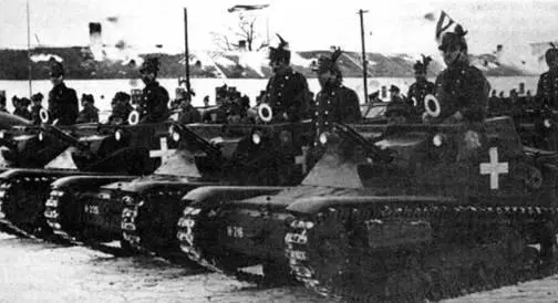 Танкетки 37М одной из венгерских жандармских частей 1942 г Легкие ганки - фото 156