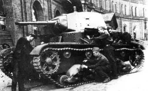 Ремонт танка Т26 обр 1938 г Ленинград 1942 г Танки Т26 обр 1939 г в - фото 364