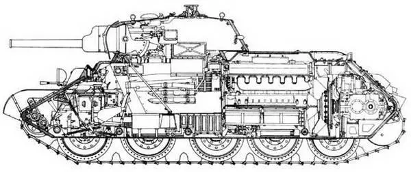 Компоновка танка Т34 обр 1940 г Немецкие солдаты осматривают подбитый - фото 434