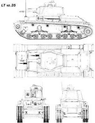 Танк Pz35t 6й танковой дивизии вермахта движется по территории Литовской - фото 217