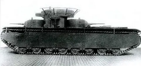 Вид сбоку танка Т35А 1934 г Главная башня первоначально имела ручной - фото 185
