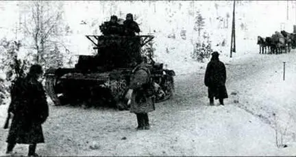 Танки на марше Карельский перешеек зима 19391940 гг Действия советских - фото 85