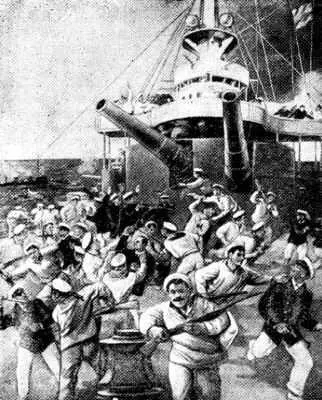 Восстание на броненосце Потемкин в июне 1905 года Броненосец стоял на якоре - фото 65