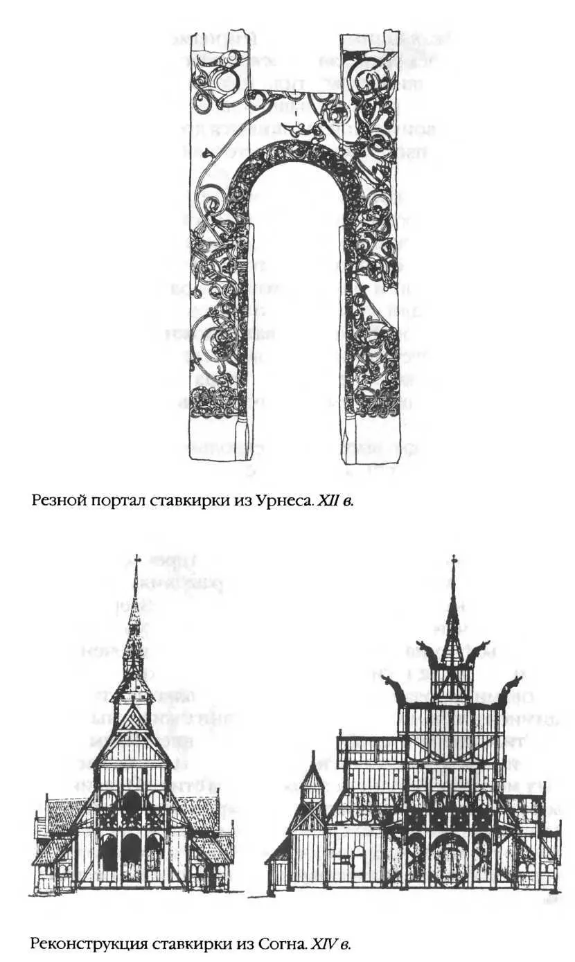 Развиваясь от мотива зверя хватающего усебергской резьбы через звериные маски - фото 19