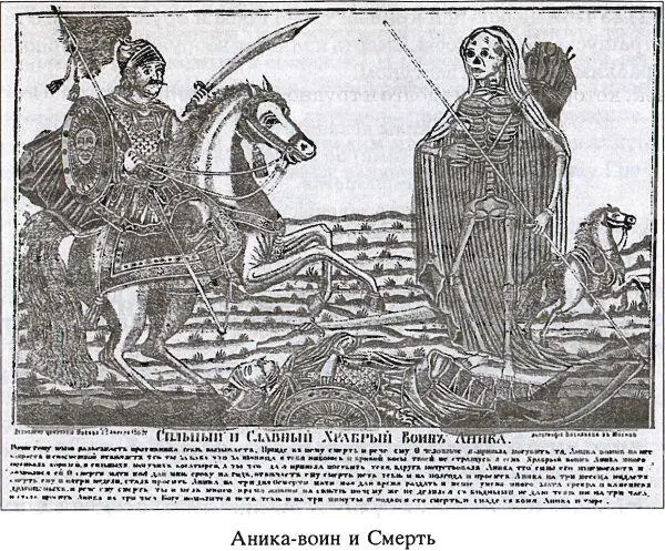 Стих об Аникевоине начинается таким изображением Смерти Едет Аника через - фото 19