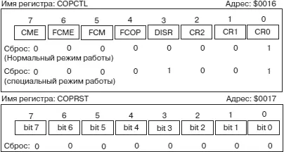 Период переполнения сторожевого таймера CR20 Делитель Период переполнения - фото 49