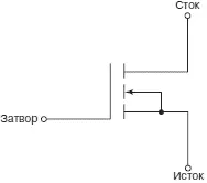 а Условное графическое обозначение nканального МДПтранзистора MOSFET б - фото 226