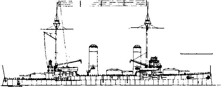 Проект Г Ахенбаха 1905 г Десять 305 мм из них 4 в бронированных - фото 55
