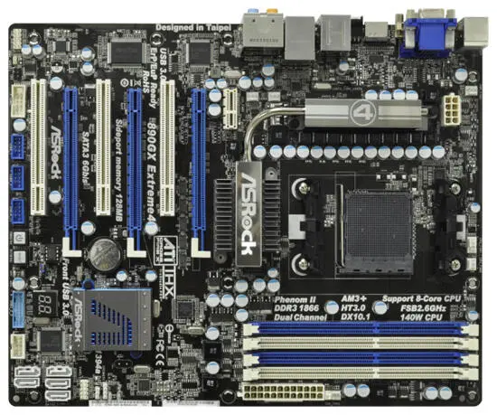 На плате 890GX Extreme4 R20 применяется набор микросхем AMD 890GX SB850 со - фото 76