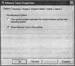 Рис 366Окно настройки VMware Tools Вкладка OptionsПараметры позволяет - фото 134