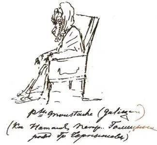 Голицына Н П Рисунок М Г Голицына 1836 г Голицына Н П Силуэт - фото 33