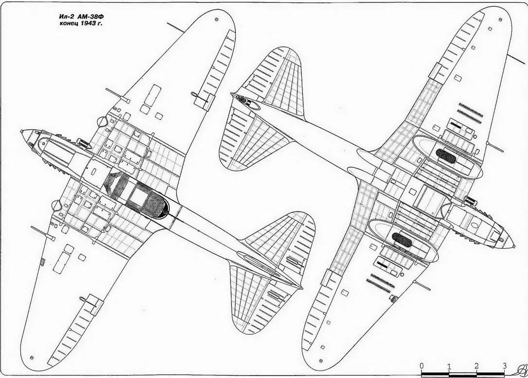 Двухместный Ил2 с мотором АМ38ф Начиная с января 1943 г моторы АМ 38ф - фото 103