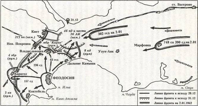 Действия войск 44й армии под Феодосией с 29 декабря 1941 года по 2 января 1942 - фото 27