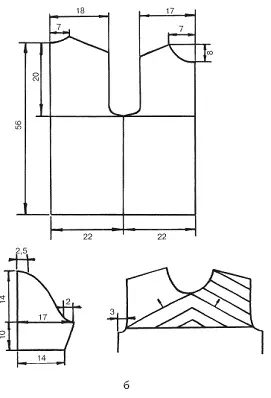 Рис 47Жакет Треугольник с кокеткой а внешний вид б выкройка деталей - фото 71