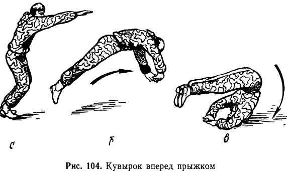Кувырок вперед прыжком рис 104 с разбегу или с места оттолкнуться двумя - фото 119