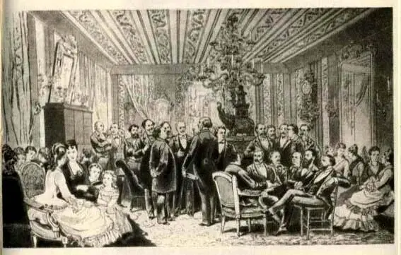 Рисунок 16 Салон Виктора Гюго на улице Клиши Гравюра по рисунку А Мари 1875 - фото 16