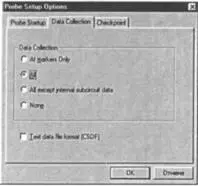 б в Рис 47 Три вкладки окна Probe Setup Options с установками для - фото 84