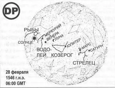 Рис 433 Положения планет на звёздном небе утром 28 февраля 1546 года в 600 - фото 258