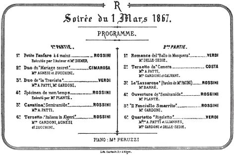 Программа вечера 1 марта 1867 г Последний музыкальный вечер в доме Россини - фото 4