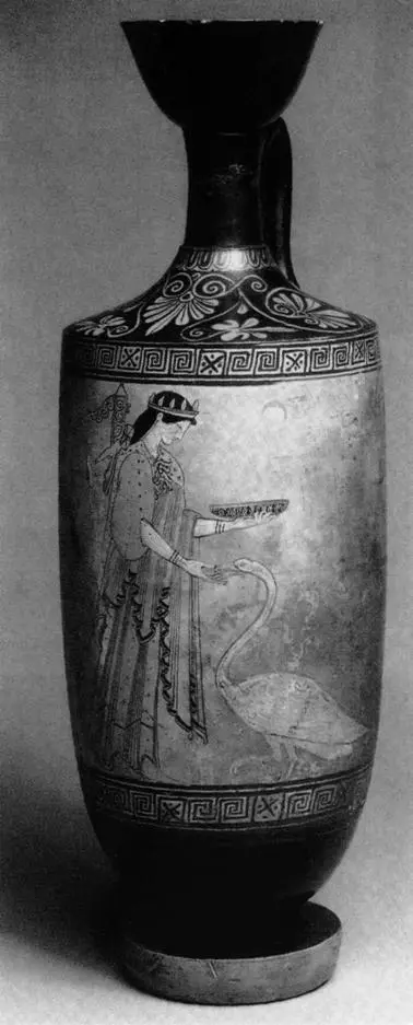 Лекиф с изображением Афродиты с лебедем Около 490 г до н э Женщины за - фото 32