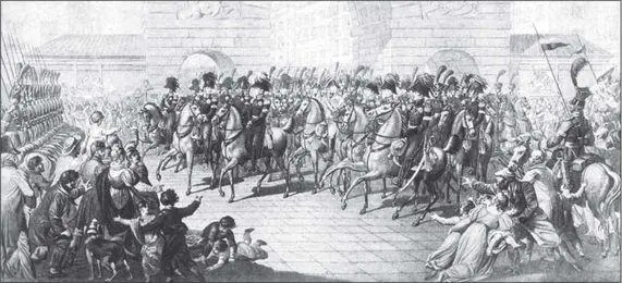 Победное вступление союзных войск в Париж в 1814 г 21 марта сенат объявил - фото 30