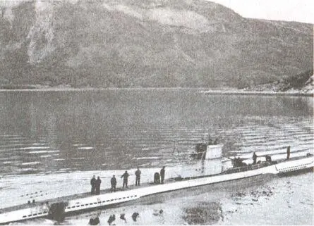 Германская подводная лодка в северном фьорде Финские саперы применяют - фото 40