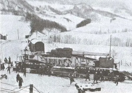 Германская железнодорожная пушка в Норвегии Зимняя позиция на линии - фото 44