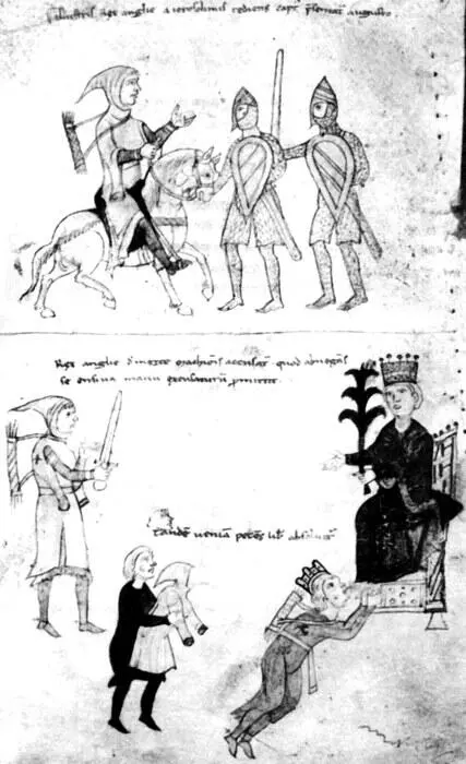 Ричард в Германии Вверху арест Ричарда воинами Леопольда внизу Ричард - фото 55