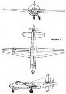 Схема самолета ХВ42 XB47D отличается использованием двух ТВД вместо четырех - фото 19