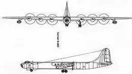 Схема самолета B36D Недаром первые 13 машин имели вначале обозначение YB36A - фото 214