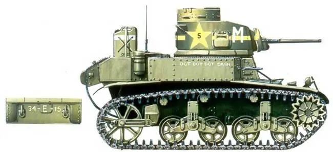 Легкий танк МЗ Diesel Пустынный учебный центр Калифорния сентябрь 1942 - фото 99
