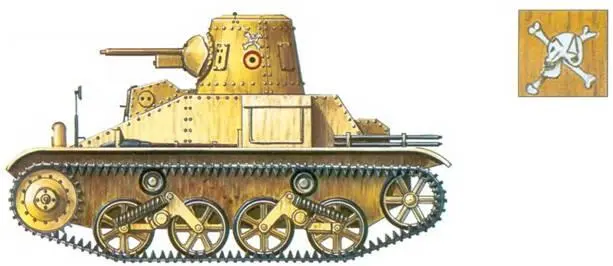 Легкий танк Т 15 3й уланский полк Бельгия 1940 год Эмблема 3го уланского - фото 6