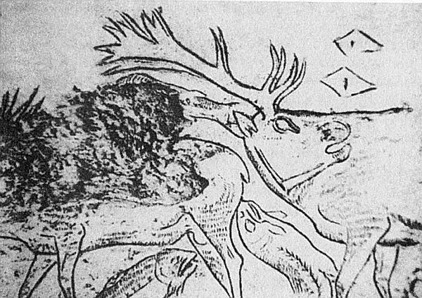 Рис 4 а костяная пластина с рисунками из пещеры Бланшард Дордонье на - фото 5