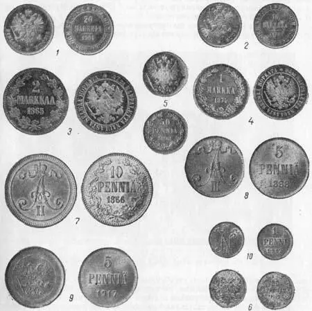 Рис 162 Монеты Финляндии 18631917 гг 1 2 золото 20 и 10 марок 36 - фото 165