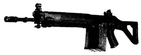 Штурмовая винтовка SG 550 с тремя сцепленными магазинами Для уменьшения массы - фото 191