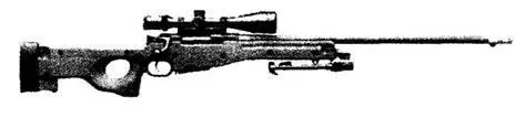 Снайперская винтовка L96A1 Поворотный затвор имеет три боевых выступа - фото 198