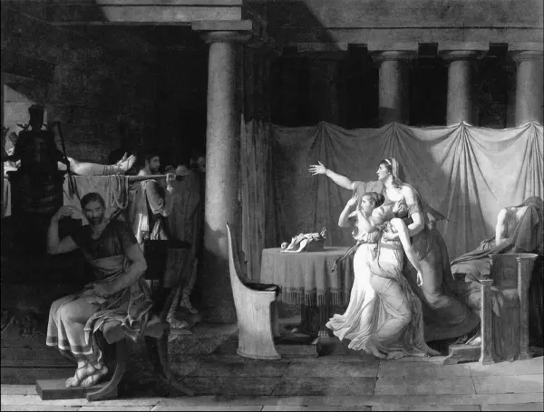 ЖакЛуи Давид Ликторы приносят Бруту тела его сыновей 1789 Конечно с тех - фото 34