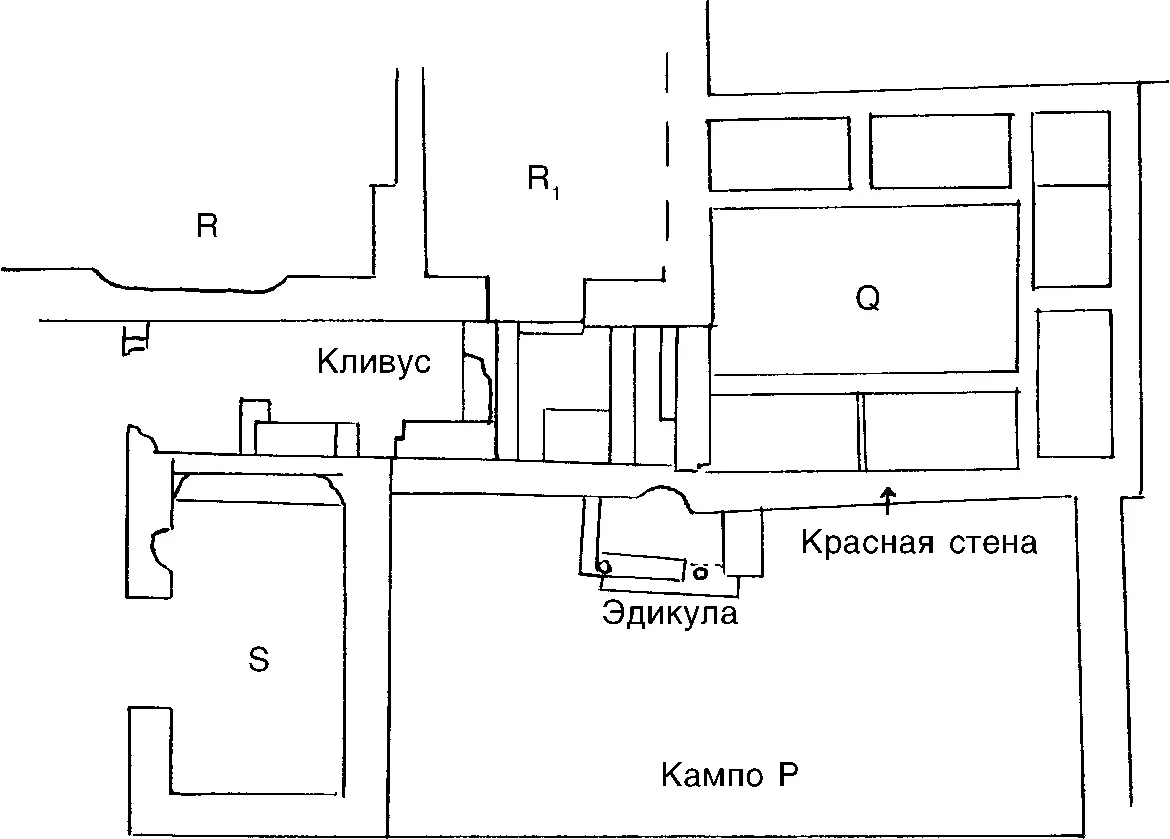 Рис 16 План Кампо Р и окружающей его территории Q R R 1и S могилы Ученые - фото 16