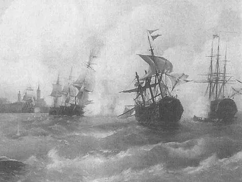 Ревельское сражение 1790 г Надгробие на могиле В Я Чичагова Корабль - фото 23
