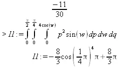 evalfI1 2666666667 cos2500000000 π 4 2666666667 π Обратите - фото 335